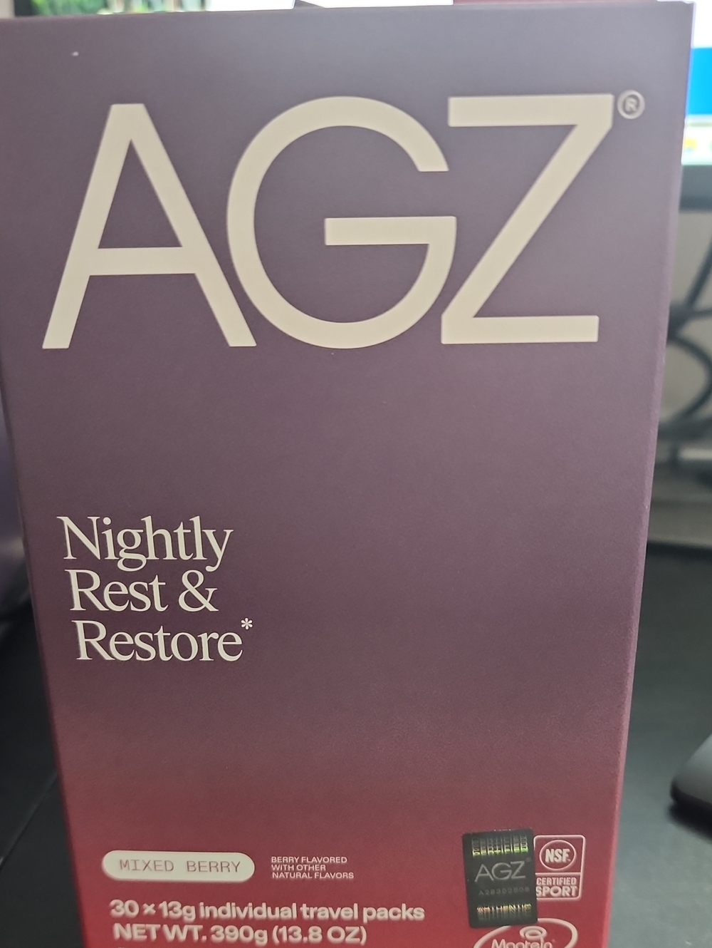 25 Travel Packs AGZ Nightly Rest & Restore Mixed Berry